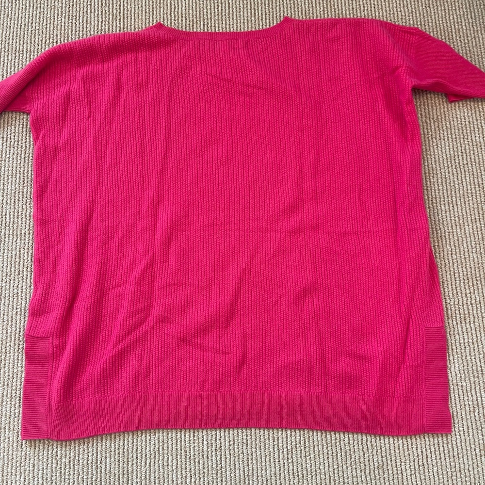 Kinross Fuchsia Cashmere Sweater - Picture 6 of 7
